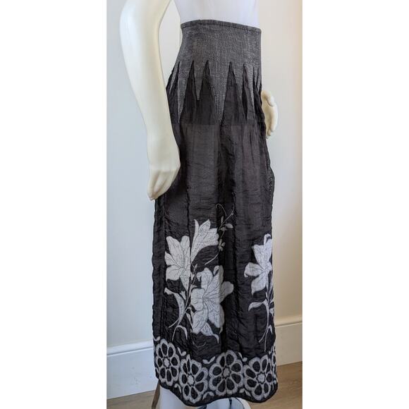 Anthropologie Lapis Convertible Smocked Tube Dress / Skirt OS Boho Floral Midi - Picture 8 of 9